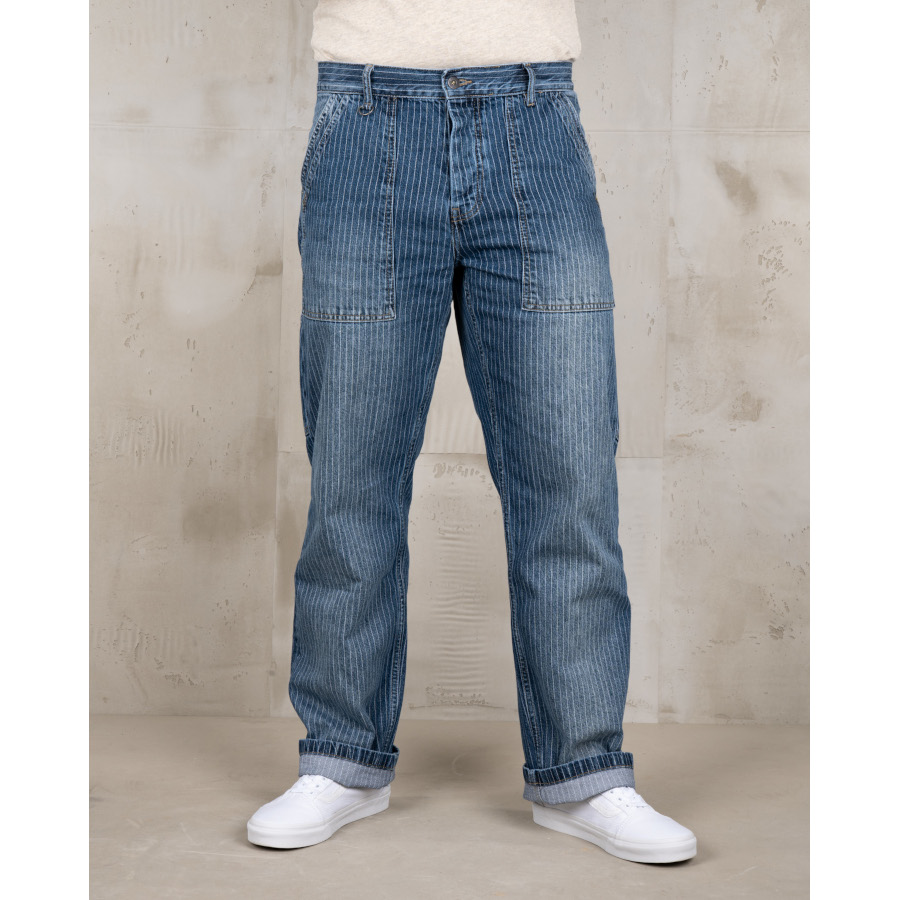 1967 Utility Trousers Blue Wabash Rinsed (byxor/Pike Brothers) (bild för) 1967 Utility Trousers Blue Wabash Rinsed (byxor/Pike Brothers)