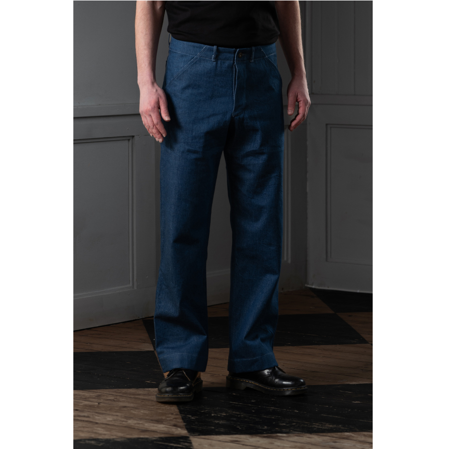 Mens's Straight-Leg Trousers - Orta Denim (Herrbyxa) Mayed Studio (bild för) Mens's Straight-Leg Trousers - Orta Denim (Herrbyxa) Mayed Studio