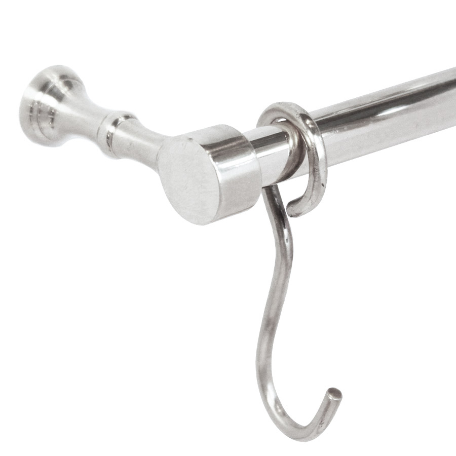 Köksstång Bistro 115 centimeter med två ändfästen nickel (bild för) Köksstång Bistro 115 centimeter med två ändfästen nickel